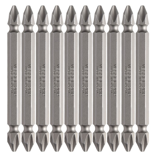 Double-Ended Bit 1/4" Hex B, +2Px7, PK10
