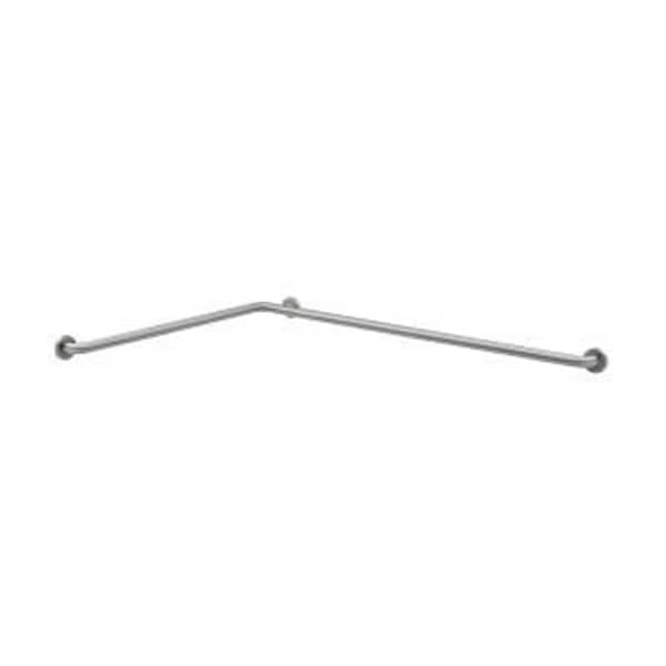 Peened B589799 Satin Stainless Steel Grab Bar, 45-3/4" x 57-3/4" L, 304 Stainless Steel