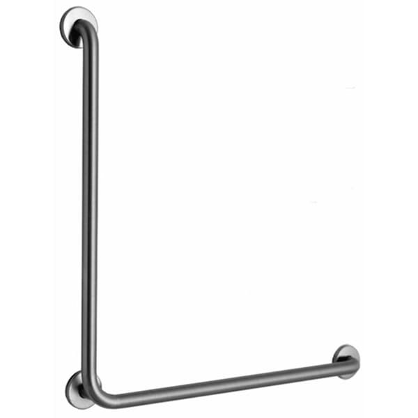 90 Degrees B5898 Satin Stainless Steel Grab Bar, 33-1/8" L, 304 Stainless Steel