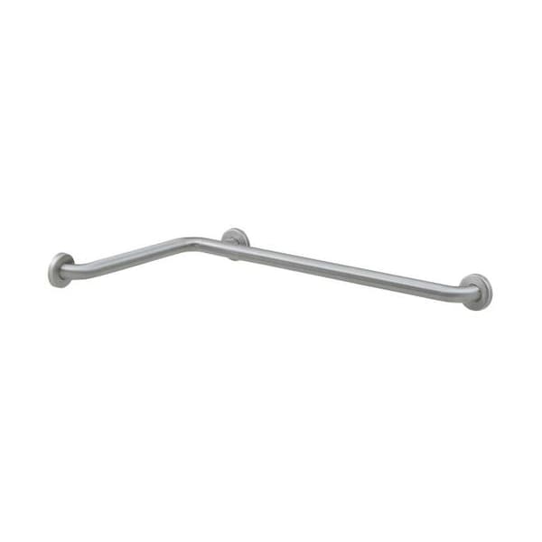 Peened B686199 Satin Stainless Steel Grab Bar, 19-3/4" x 34-3/4" L, Stainless Steel