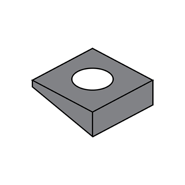 1 INCH BEVELED WASHER F436/A325 PLAIN, PK150