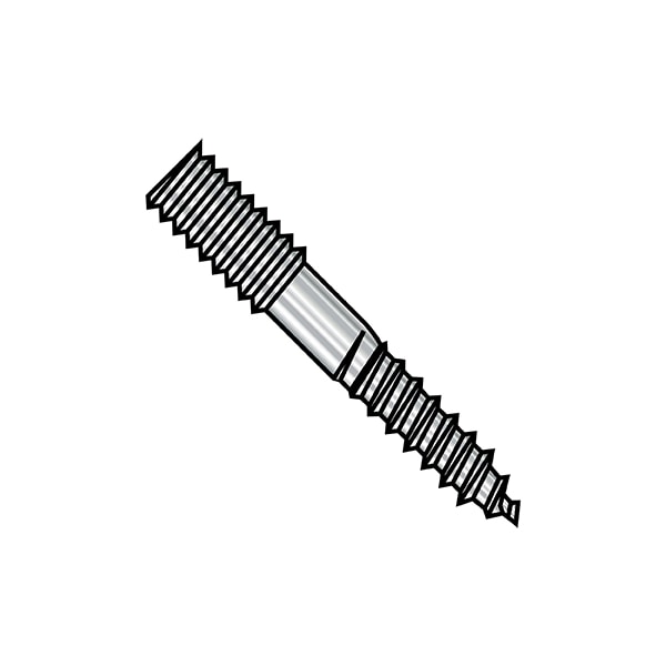 3/8-16X6 HANGR BLT PLAIN CNTR 18-8 STAINLESS STEEL, PK100