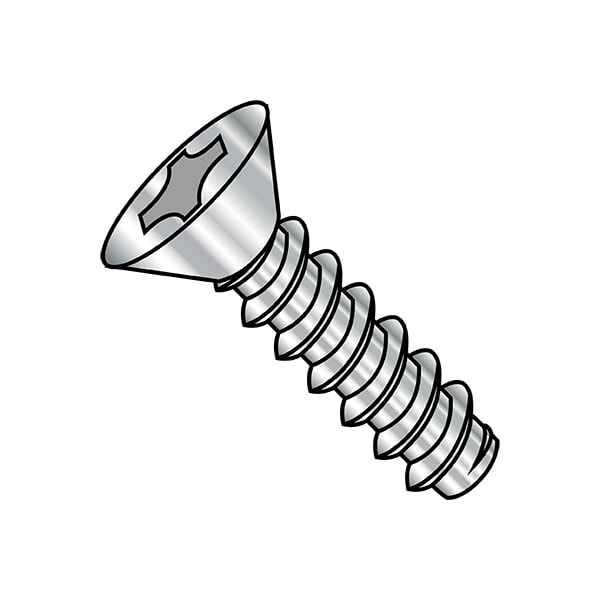 Self-Drilling Screw, #8-18 x 5/8 in, Plain 18-8 Stainless Steel Flat Head Phillips Drive, 5000 PK