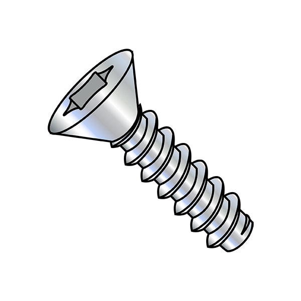 Self-Drilling Screw, #6-20 x 3/8 in, Zinc Plated Steel Flat Head Torx Drive, 10000 PK