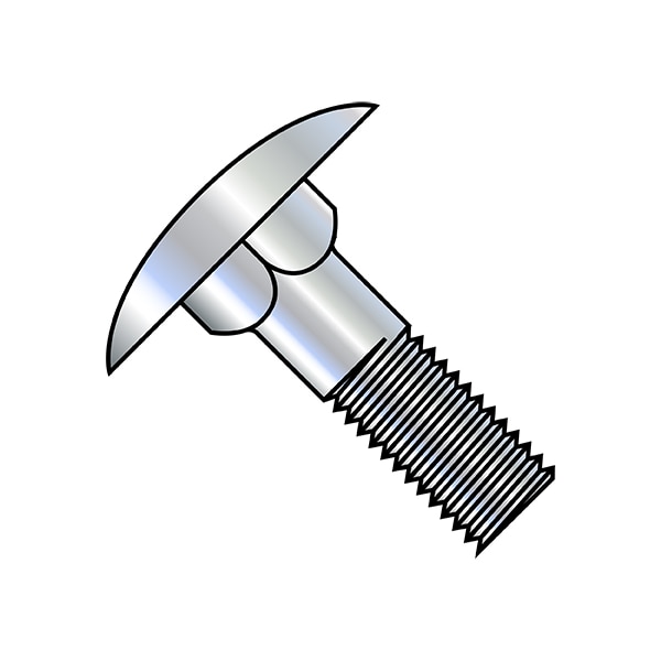 Step Bolt, #10-24 Thrd Sz, 1 in L, Steel, Zinc Plated Finish, 600 PK