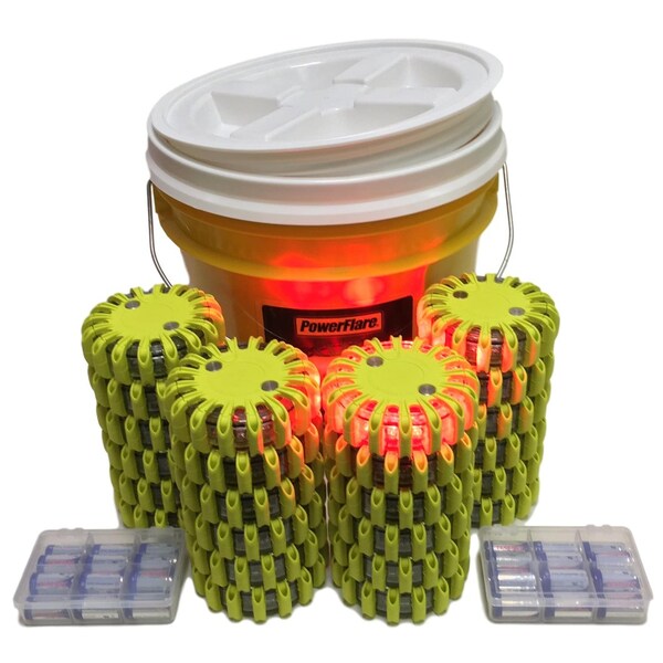 Bucket, 24, Red Lt, Ylw Shell