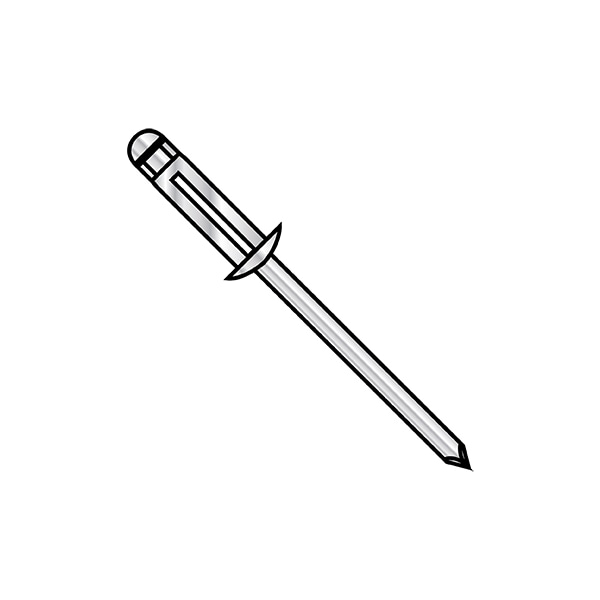Nail Drive Anchor, 5/32" Dia., 0.118" L, Aluminum 3000 PK