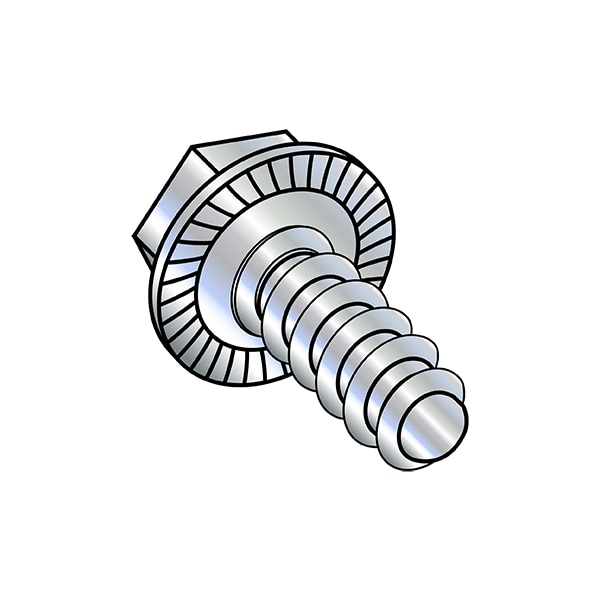 10-16X1/2 UNSLT HXWSH SERR FT STS B ZINC AND BAKE, PK8000