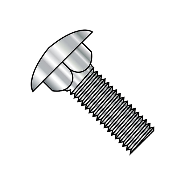 Carriage Bolt, 18-8 Stainless Steel, 1000 PK