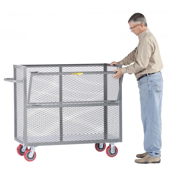 Drop-Gate Truck, 12 ga. Steel (Deck)/13 ga. Exp/ed Metal, 3600 lb