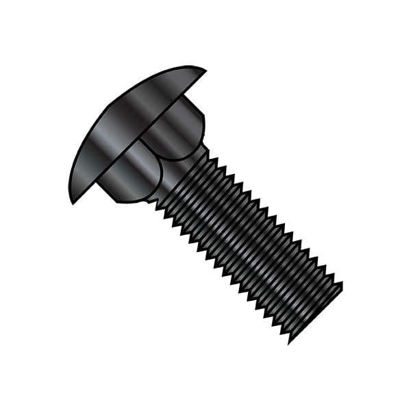 Carriage Bolt, Square Neck, Steel, Black Oxide, 100 PK