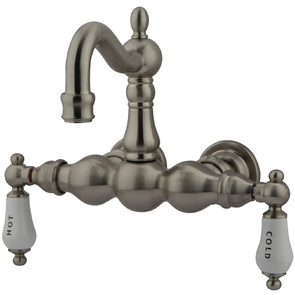 Wall-Mount Clawfoot Tub Faucet, Brushed Nickel, Tub Wall Mount