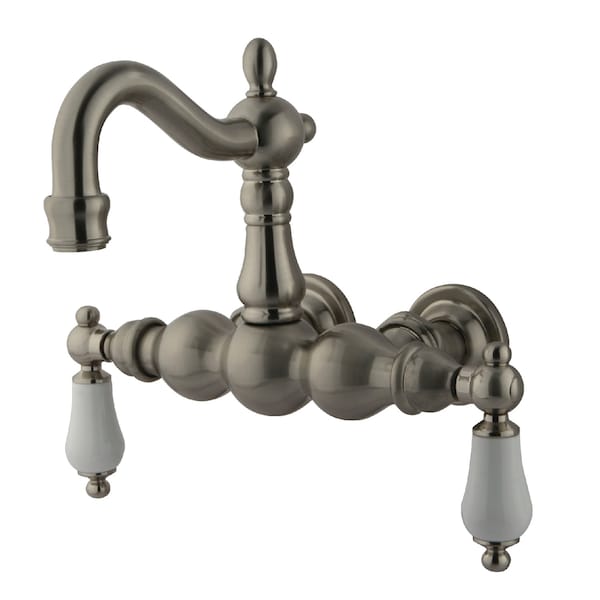 Wall-Mount Clawfoot Tub Faucet, Brushed Nickel, Tub Wall Mount