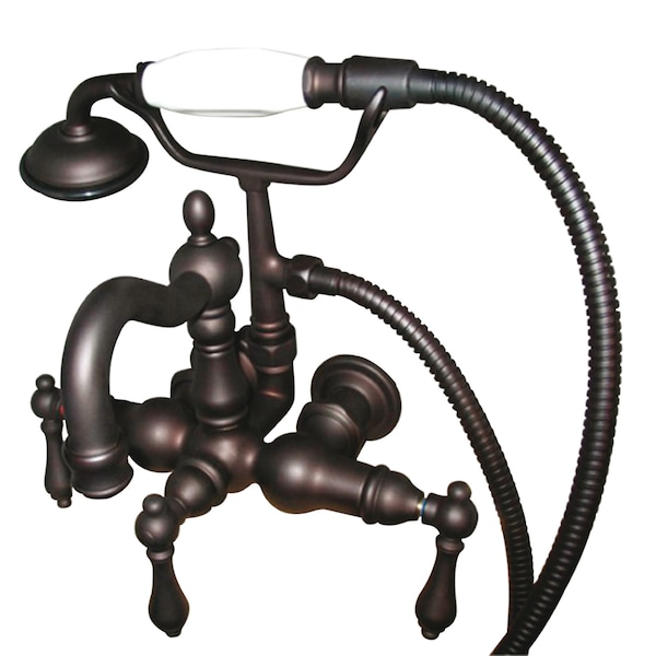 Wall-Mount Clawfoot Tub Faucet, Oil Rubbed Bronze, Tub Wall Mount