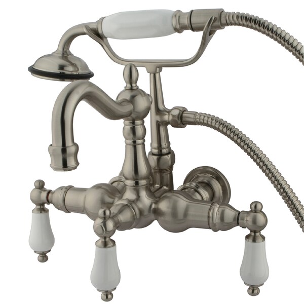 Wall-Mount Clawfoot Tub Faucet, Brushed Nickel, Tub Wall Mount