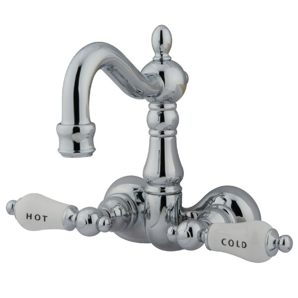 Wall-Mount Clawfoot Tub Faucet, Polished Chrome, Tub Wall Mount