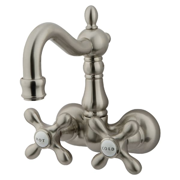 Wall-Mount Clawfoot Tub Faucet, Brushed Nickel, Tub Wall Mount