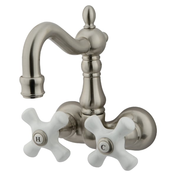 Wall-Mount Clawfoot Tub Faucet, Brushed Nickel, Tub Wall Mount