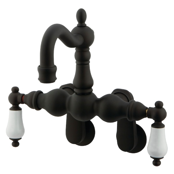 Wall-Mount Clawfoot Tub Faucet, Standard, 3-3/8" to 9", 2, Tub Wall Mount, Oil Rubbed Bronze