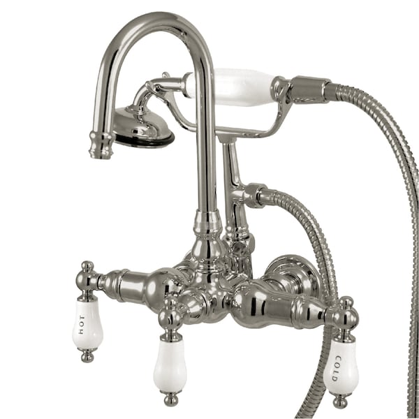 Wall-Mount Clawfoot Tub Faucet, Polished Chrome, Tub Wall Mount