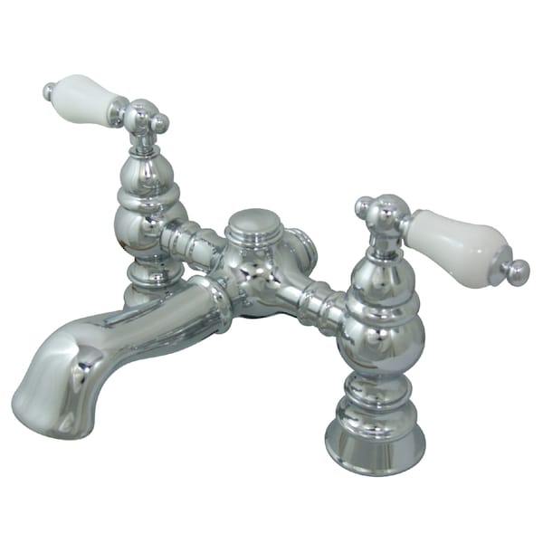 Deck-Mount Clawfoot Tub Faucet, Polished Chrome, Deck Mount