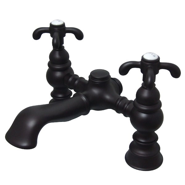 Deck-Mount Clawfoot Tub Faucet, Oil Rubbed Bronze, Deck Mount