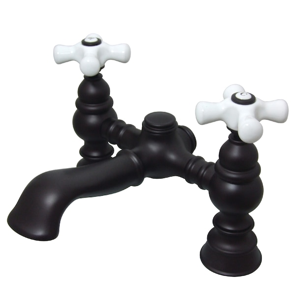 Deck-Mount Clawfoot Tub Faucet, Oil Rubbed Bronze, Deck Mount