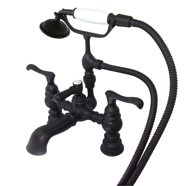 Deck-Mount Clawfoot Tub Faucet, Oil Rubbed Bronze, Deck Mount