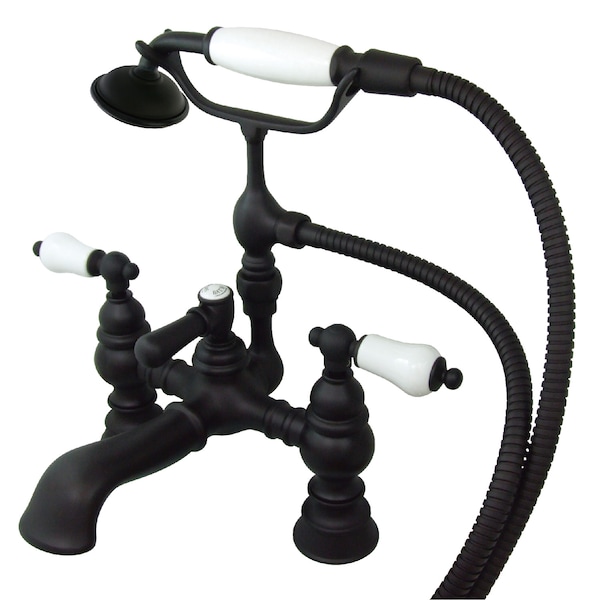 Deck-Mount Clawfoot Tub Faucet, Oil Rubbed Bronze, Deck Mount