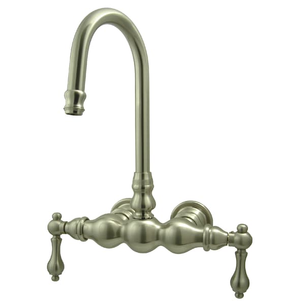 Wall-Mount Clawfoot Tub Faucet, Brushed Nickel, Tub Wall Mount