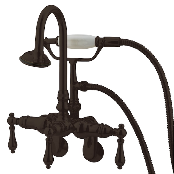 Wall-Mount Clawfoot Tub Faucet, Standard, 3-3/8" to 9", 2, Tub Wall Mount, Oil Rubbed Bronze