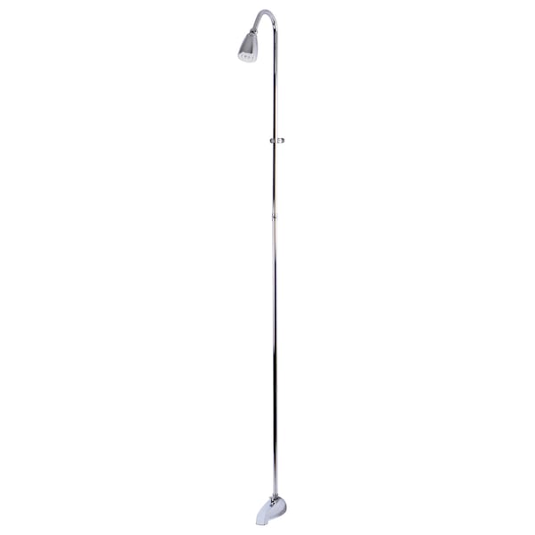 Tub and Shower Faucet, Polished Chrome, Wall Mount