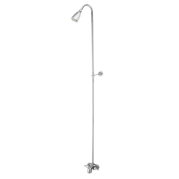 Tub and Shower Faucet, Polished Chrome, Tub Wall Mount