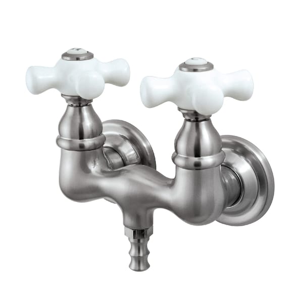 Wall-Mount Clawfoot Tub Faucet, Brushed Nickel, Tub Wall Mount