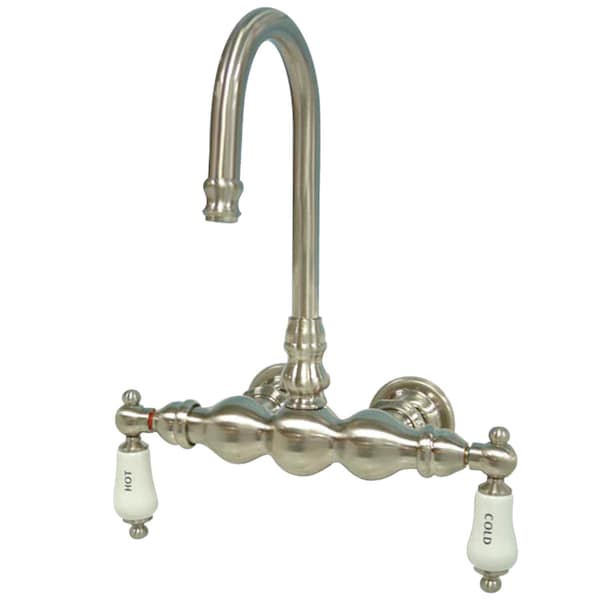 Wall-Mount Clawfoot Tub Faucet, Brushed Nickel, Tub Wall Mount