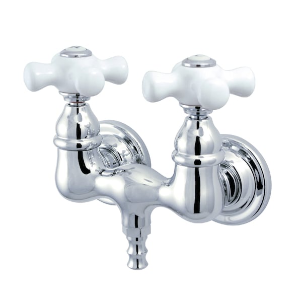 Wall-Mount Clawfoot Tub Faucet, Polished Chrome, Tub Wall Mount
