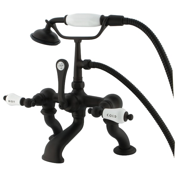 Deck-Mount Clawfoot Tub Faucet, Oil Rubbed Bronze, Deck Mount