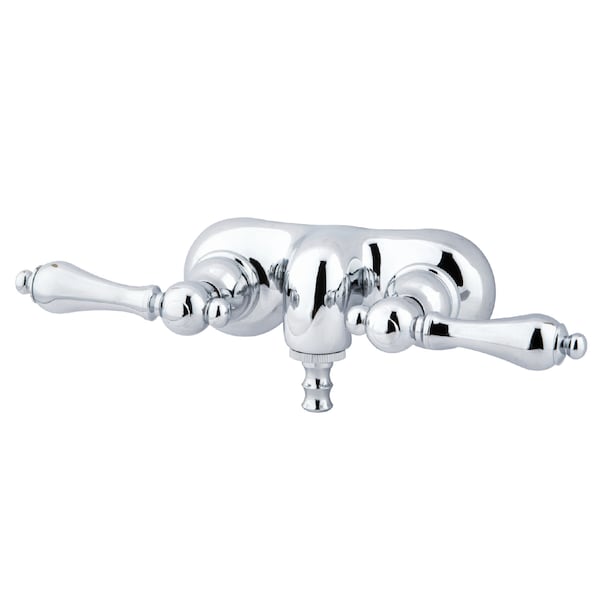 Wall-Mount Clawfoot Tub Faucet, Polished Chrome, Tub Wall Mount