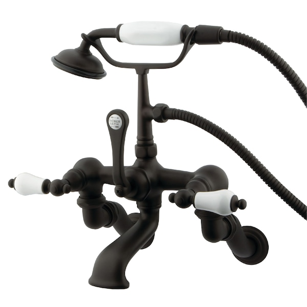 Wall-Mount Clawfoot Tub Faucet, Standard, 3-3/8" to 10", 2, Tub Wall Mount, Oil Rubbed Bronze