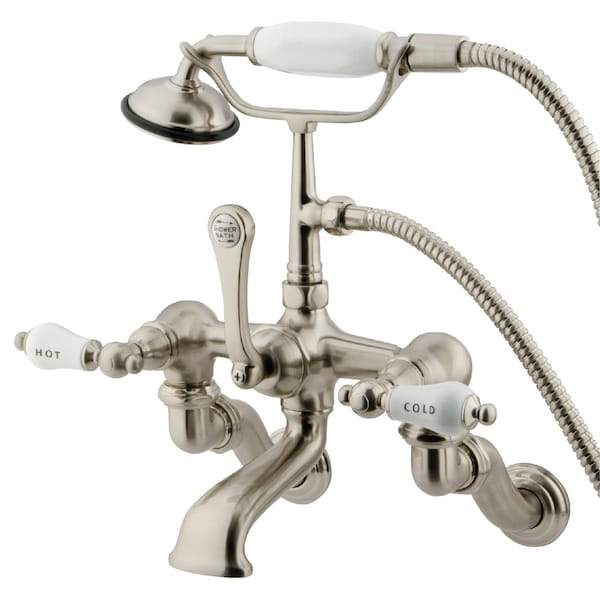 Wall-Mount Clawfoot Tub Faucet, Brushed Nickel, Tub Wall Mount