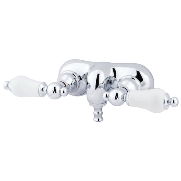 Wall-Mount Clawfoot Tub Faucet, Polished Chrome, Tub Wall Mount