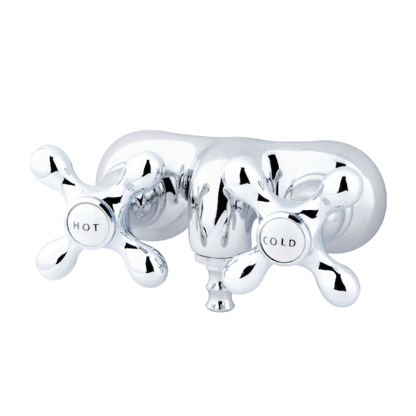 Wall-Mount Clawfoot Tub Faucet, Polished Chrome, Tub Wall Mount