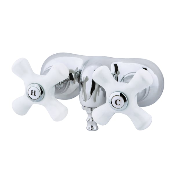 Wall-Mount Clawfoot Tub Faucet, Polished Chrome, Tub Wall Mount