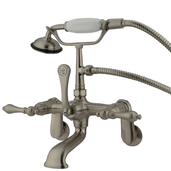 Wall-Mount Clawfoot Tub Faucet, Brushed Nickel, Tub Wall Mount