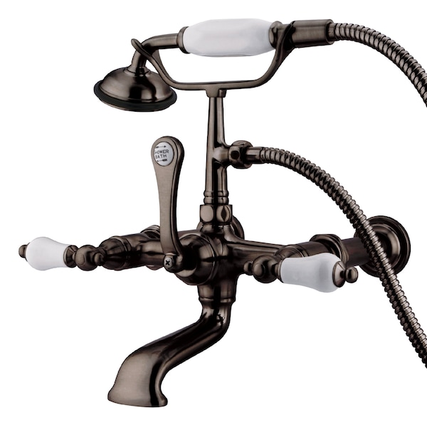 Wall-Mount Clawfoot Tub Faucet, Oil Rubbed Bronze, Tub Wall Mount