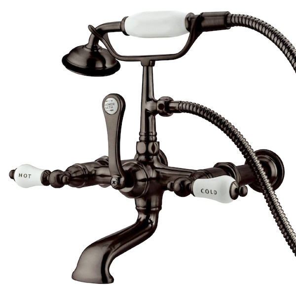 Wall-Mount Clawfoot Tub Faucet, Oil Rubbed Bronze, Tub Wall Mount