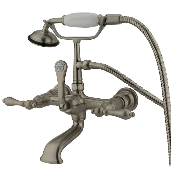 Wall-Mount Clawfoot Tub Faucet, Brushed Nickel, Tub Wall Mount