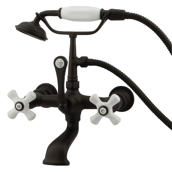 Wall-Mount Clawfoot Tub Faucet, Oil Rubbed Bronze, Tub Wall Mount