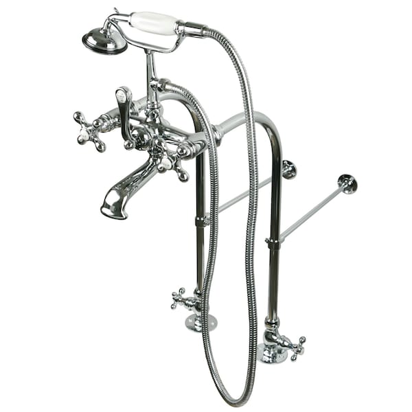Clawfoot Tub Faucet Packages, Polished Brass, Freestanding