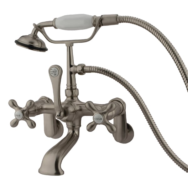 Wall-Mount Clawfoot Tub Faucet, Brushed Nickel, Tub Wall Mount